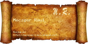 Meczger Raul névjegykártya
